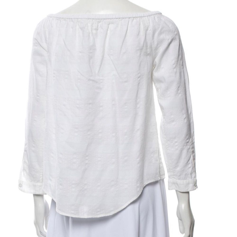 Rag & Bone Off The Shoulder Cotton Blouse in White - Picture 13 of 13